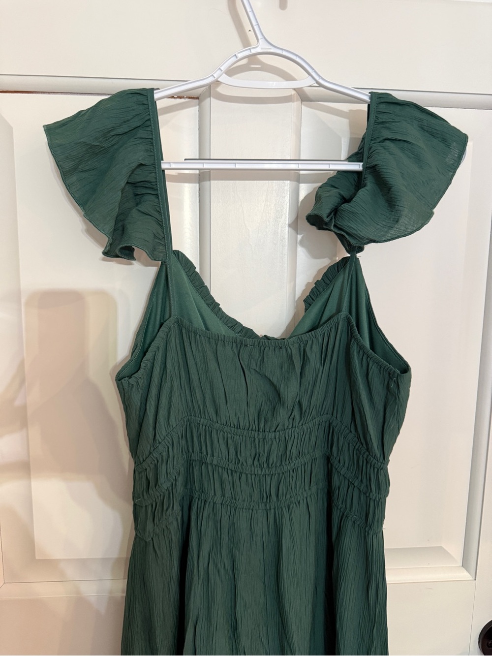 Max + Ash Emerald Green Flutter Sleeve Midi Dress Boho Cottagecore 25457 - Picture 5 of 10